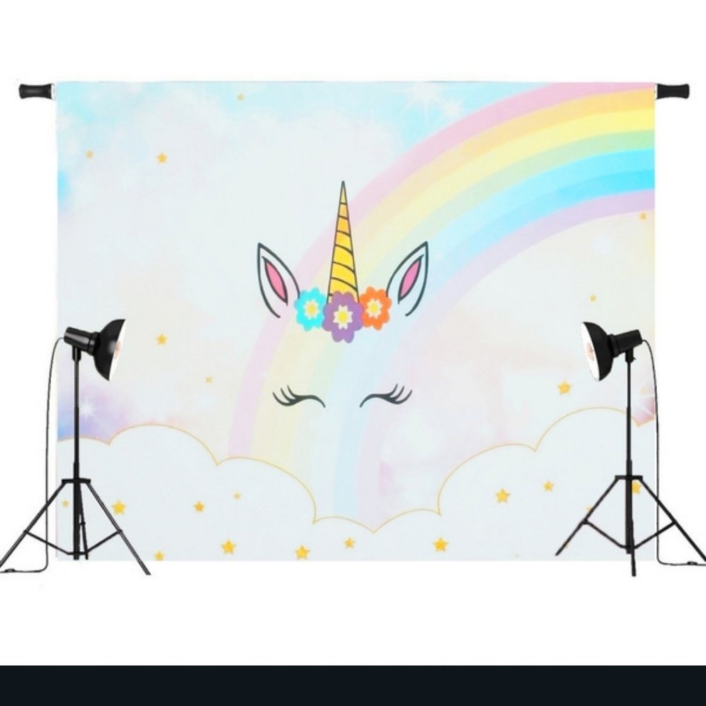 Unicorn wall decoration photo background    backdrop poster